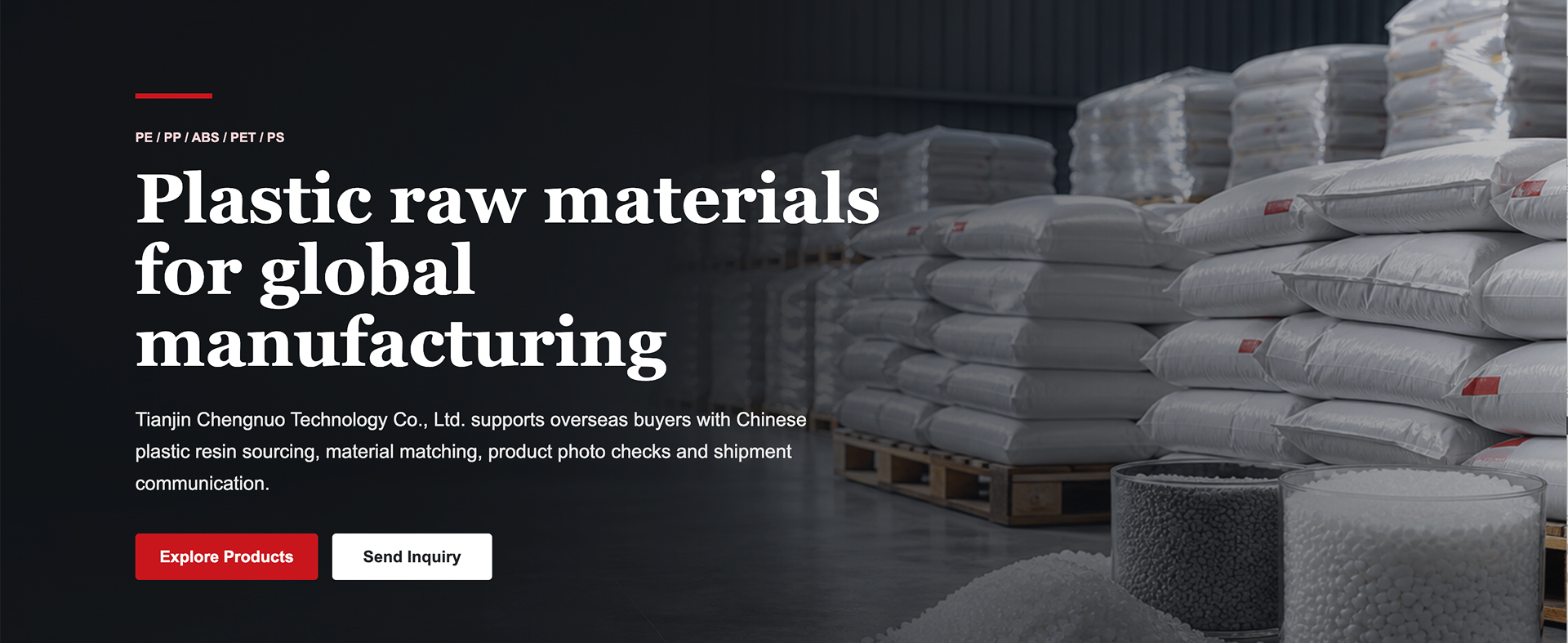 Tianjin Chengnuo Technology Co., Ltd. styður erlenda kaupendur við innkaup á kínverskum plasthráefnum, efnisval, skoðun á vörumyndum og samskipti varðandi sendingar.